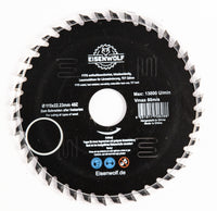 115x22.23 mm saw blade, circular saw blade for wood with 40 tilted TCT teeth, PTFE non-stick coating and laser cuts for noise reduction 