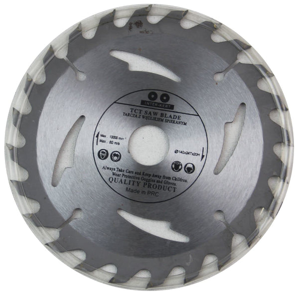 140x20 mm saw blade, circular saw blade for wood with 24 tilted TCT teeth 