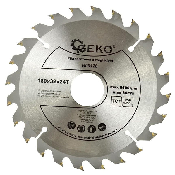 160x32 mm Sägeblatt, Kreissägeblatt für Holz mit 24 gekippten TCT-Zähnen