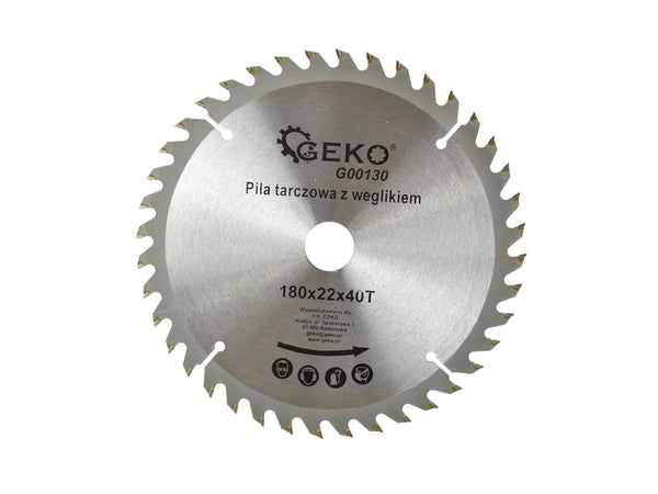 180x22 mm saw blade, circular saw blade for wood with 40 tilted TCT teeth 
