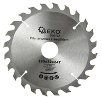 180x32 mm Sägeblatt, Kreissägeblatt für Holz mit 24 gekippten TCT-Zähnen