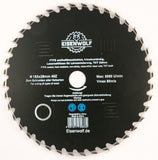 185x20 mm saw blade, circular saw blade for wood with 40 tilted TCT teeth, PTFE non-stick coating and laser cuts for noise reduction 