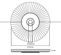 10 St. Set 125x22,23 mm Fächerscheiben für Winkelschleifer. Aluminiumoxid. Körnungsauswahl P80, P100 und P120