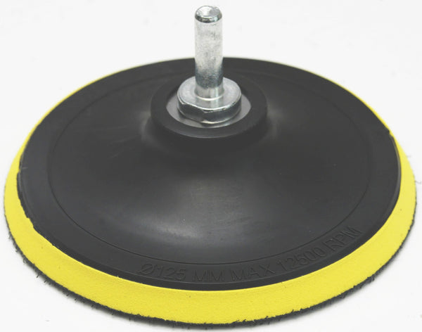 125x10 mm M14 Klett Schleifteller mit Spanndorn für Bohrmaschine oder Winkelschleifer