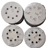 100 St. Set 125 mm Klett Schleifpapier Schleifscheiben für Exzenterschleifer, Schleifmaschine, Winkelschleifer. Mit 8 Löcher. Körnungsauswahl