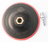 125x10 mm M14 Klett Schleifteller mit Spanndorn für Bohrmaschine oder Winkelschleifer