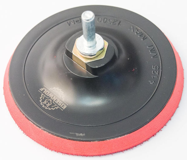 125x10 mm M14 Klett Schleifteller mit Spanndorn für Bohrmaschine oder Winkelschleifer