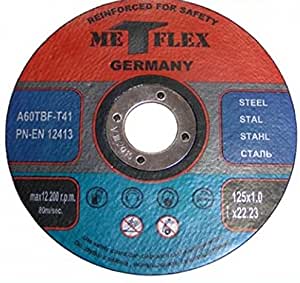 Jeu de 100 pièces disque à tronçonner 125 x 1,0 mm Metflex Metal 