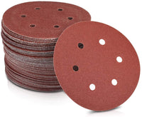 Set of 100 150 mm with 6 hole sandpaper sanding discs for eccentric sanders, sanders QUANTITY DISCOUNT