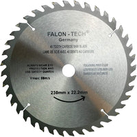 230x22.2 mm saw blade, circular saw blade for wood with 40 tilted TCT teeth 